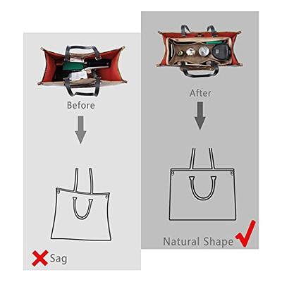 KESOIL Purse Organizer Insert for Handbags, Compatible with LV Neverfull  MM, Speedy, Coach, Bag Organizer Felt Tote Insert with Base Shaper (MM