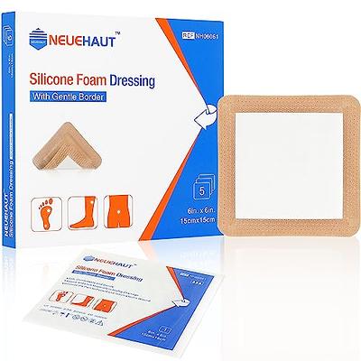 Silicone Foam Dressing, Waterproof Wound Dressing with Gentle Adhesive  Border, 5 Layer High Absorbency Foam Bandages for Wound Care, Sterile Self-Adhesive  Patches, 6'' x 6'', 5 Pack - Yahoo Shopping