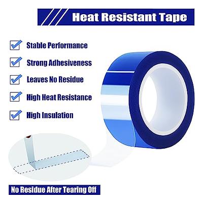 MEBMIK 4 Rolls 20mm x16m(52FT) Blue Heat Tape High Temperature