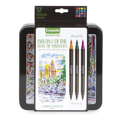 PAPERAGE Dual Tip Brush Pens (4.0mm Brush Tip + 0.5mm Fine Tip), Pastel, 6 Pack Dual Tip Brush Pen Set for Drawing, Hand-Lettering, Calligraphy