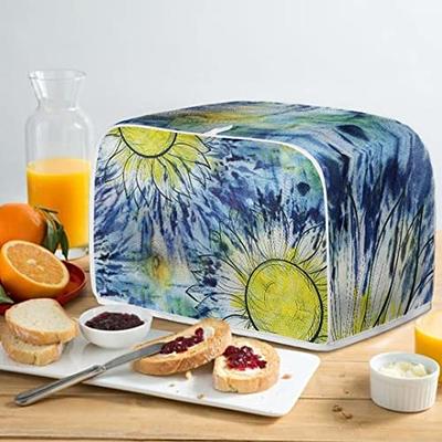  Doojoayie Color Flowers 2-Slice Toaster Cover for