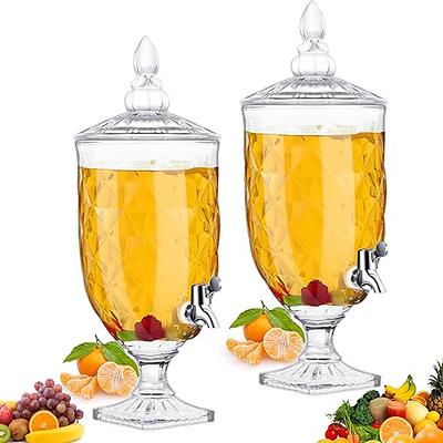 Estilo Glass Double Drink Dispenser with Stand - Set of 2, 1 Gallon Glass Beverage  Dispenser with Stand - Glass Drink Dispenser - Glass Water Dispenser for  Weddings, Juice Dispensers for Parties - Yahoo Shopping