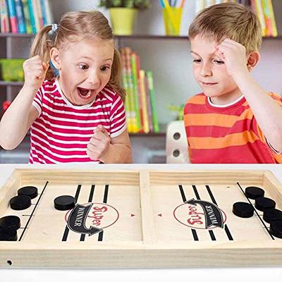 Interactive Catapult Chess Foosball Table Fast Sling Puck Game For