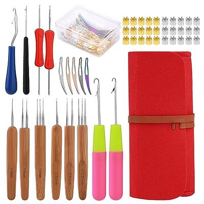 9pcs/set Plastic Crochet Needle, Simple Red Crochet Hook For Craft