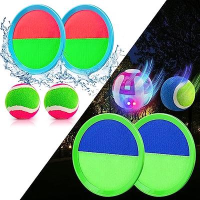 Qrooper Kids Toys Toss and Catch Game Set, Glow in The Dark Outdoor Games,  Toss and