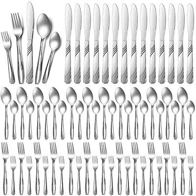 Uiifan 96 Piece Silverware Set with Organizer Stainless Steel Flatware for  16 Cutlery Utensils Sets for Forks Spoons and Knives Tableware Eating  Utensils with Steak Knives Dishwasher Safe - Yahoo Shopping