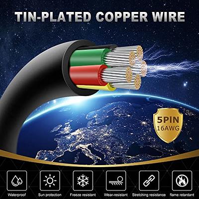 5 Conductor Outdoor and Underwater Wire for Low Voltage LED Lighting