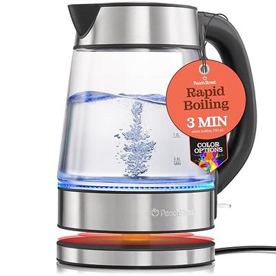  COMFEE' Glass Electric Tea Kettle & Hot Water Boiler, 1.7L,  Cordless with LED Indicator, 1500W Fast Boil, Auto Shut-Off and Boil-Dry  Protection: Home & Kitchen