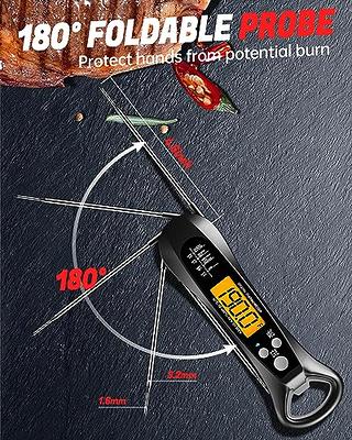 ENZOO Wireless Meat Thermometer, 4 Probes Wireless Digital Grilling  Thermometer for Cooking, Smoking, BBQ and Oven, Barbecue Thermometer with  Calibration with 500FT Remote Range, Alert and Timer : : Home