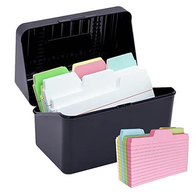 DocIt Organizers Index Card Holder 3 x 5, School Index Cards and More, 4  Count