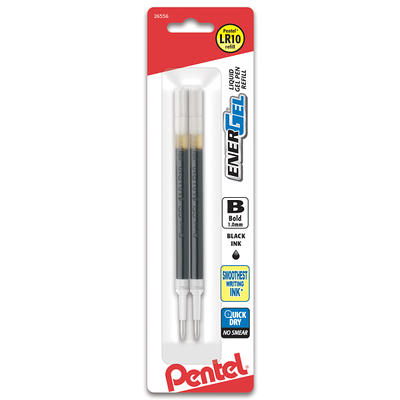 Pentel® EnerGel Liquid Gel Pen Refills, Bold Point, 1.0 mm, Black