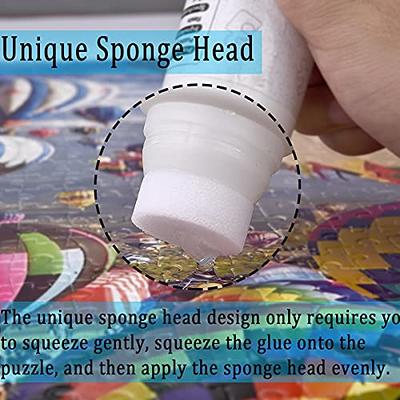 Jigsaw Puzzle Glue Clear with Sponge Head, Quick Drying, Bright and  Water-Soluble Puzzle Glue, fits for 1000 Pieces Jigsaw Puzzles, Puzzle Glue  for