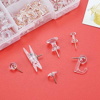 30 Pieces Push Pins, Metal Thumb Tacks for Picture Photo Hanging, Wall Pins  for Board Posters Bulletin Maps, Wall Tack for Office Home Decorative