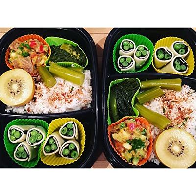 4 Pcs Silicone Lunch Box Dividers, Bento Bundle Lunch Box Dividers