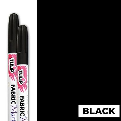 Arteza Fabric Markers, Black - 6 Pack