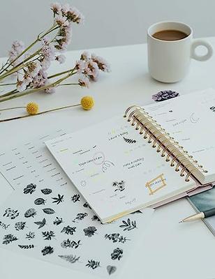 Kokonote Botanical Diary 2024, 17 Months Diary Week To View, August 2023  - December 2024, Mid Year Diary 2023-2024 With Stickers, Cute Stationery