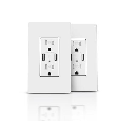 TOPELER Smart Electrical Outlet, Smart Wi-Fi Outlet with Individually  Controlled, 15Amp Receptacle with Remote Control, Compatible with Google  Home 