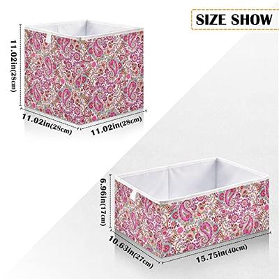 Kigai Paisley and Flowers Storage Bins Cube Foldable Storage