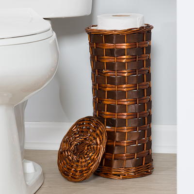 Honey-Can-Do Water Hyacinth Woven Bathroom 7-Piece Storage Basket Set