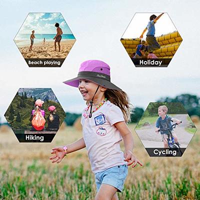 Connectyle Kids Large Brim UV Protection Sun Hat with Neck Flap Mesh  Fishing Cap