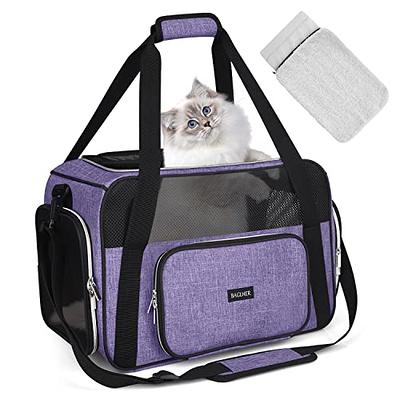 Pink Pet Cat Carrier Airline Approved, Dog Carriers for Small Dogs,  Collapsible Dog Cat Travel Carrier Bag for Small Medium Cat