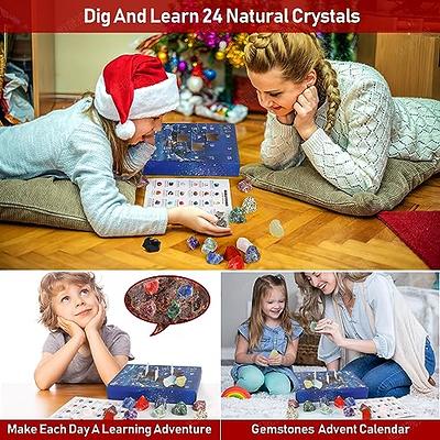 Rock Collection Advent Calendar 2023 With 24 Gemstones Minerals