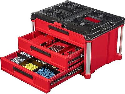 48-22-8443 For Milwaukee PACKOUT 3-Drawer Tool Box,Red Tool Box,3-Drawer  Tool Box,Polymer Tool Box,with Quick-Adjust Dividers,50lbs,Stackable,Lockable  - Yahoo Shopping