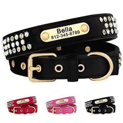 Pet Artist Cute Girl Rhinestone Suede Dog Collar for Small Dogs,Soft  Diamond Dog Collar,Bling Dog Collars for Medium Dogs with Flower (Pink  Collar