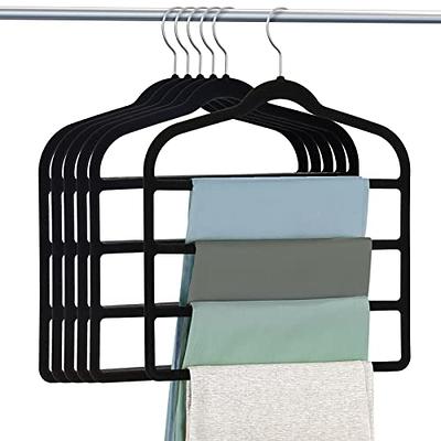 Smartor Space Saving Plastic Hangers, 6 Pieces, Black, Ideal for Closet  Organization and Maximizing Storage Space