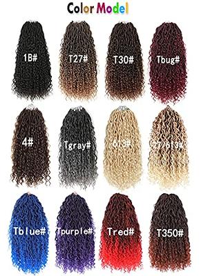 Alimiriam New Goddess Locs Crochet Hair 18 Inch 6 Packs(144 Roots