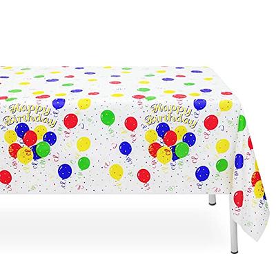 Polka Dot Plastic Tablecloth Roll - Durable Plastic Table Cover Roll | Indoor/Outdoor | 52 inch x 100 Feet | Water Resistant Tablecover | Disposable