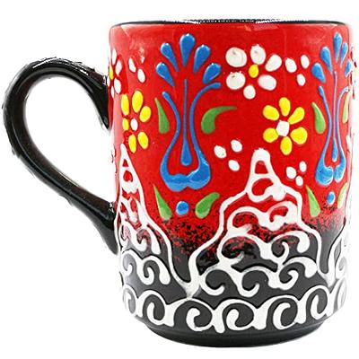 Funky Mugs Collection Unique Handmade Ceramic Coffee Cups, Use or Gift,  Kitchen Decoration 9 Oz, 250 Ml 