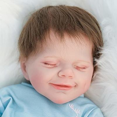 FOCKOF Realistic Reborn Baby Dolls Reborn Baby Boy-17-Inch Lifelike Newborn  Baby Dolls Vinyl Full Body Realistic Baby Doll Real Baby Doll Gift for