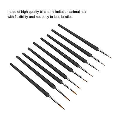 5 PCS Long Nail Art Liner Brushes, 24/18/12/9/6Mm Nail Detail Brush Thin  Nail De