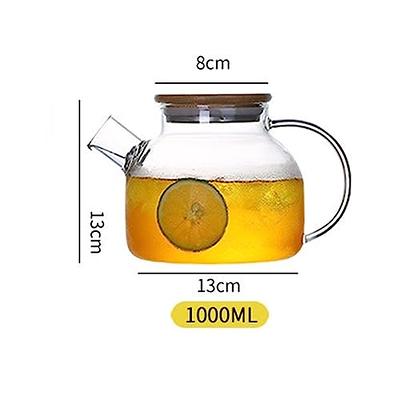 Stovetop & Microwave Safe Borosilicate Glass Teapot 20 Fl. Oz