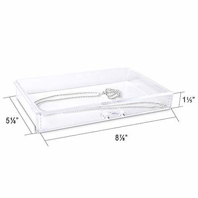 Jenseits Acrylic Jewelry Organizer Box, Clear Earring Holder