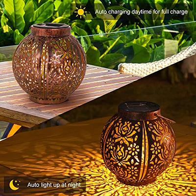 Solar Lanterns Outdoor Led Hurricane Lantern Lantern With Flame Effect  Decorative Led Hurricane Lantern Retro Design Waterproof