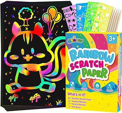  QXNEW Scratch Rainbow Art for Kids: Magic Scratch off