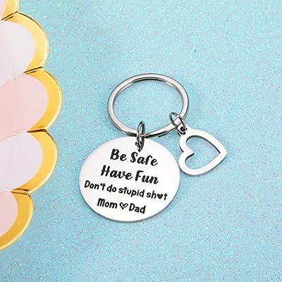 Ulrhpc Gifts for Teenage Boys Don't Do Stupi Love Mom Keychain Valentines  Day Gifts for Him Stocking Stuffers for Teens Son