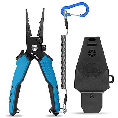 TRUSCEND Fishing Pliers Saltwater with Mo-V Blade Cutter, Corrosion  Resistant Teflon Coated Muti-Function Fishing Gear as Split Ring Plier Line  Cutter Hook Remover, Fishing Gifts for Men Unique, Pliers & Tools 