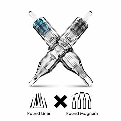 Wormhole Tattoo Cartridge Needles, 20pcs Mixed Cartridge Needles 1203RL  1205RL 1205RM 1207RM Tattoo Cartridges Disposable Tattoo Needle Cartridge