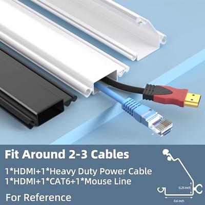 Cord Cover Wall, Delamu 142in One-Cord Channel Cord Hider Hide a Cable, Wire  Covers for Cords, White 
