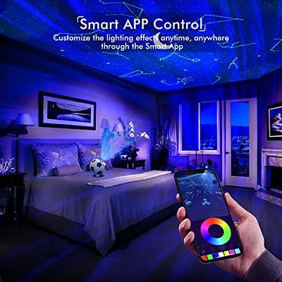 Aurora Galaxy Projector, Star Projector Night Light Lamp with Smart  App/Remote Control,15 Colors Lights Projector for Bedroom with 8 White  Noise,Gift for Kids Adult: : Lighting