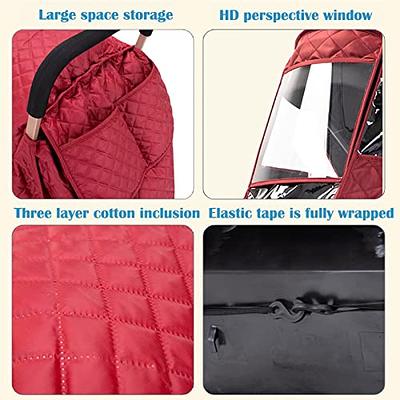 Universal raincover for stroller, raincover for double tandem stroller,  large size universal rain and wind protection.