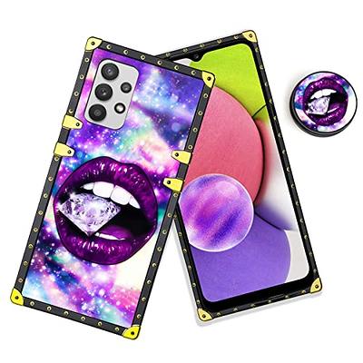 BITOBE Designed for Galaxy A32 5G Luxury Square Phone Case Retro Elegant  Soft TPU Design Bumper