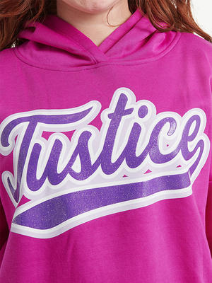 Justice Girls Graphic Fleece Hoodie, Sizes XS(5/6)-XXL(16/18 Plus