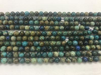 Genuine Chrysocolla Lapis 6 - 6.5mm Round Natural Green Blue Gemstone Loose  Beads 15Inch Jewelry Supply Bracelet Necklace Material Wholesale - Yahoo  Shopping