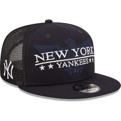 New York Yankees New Era Vacay 2.0 A-Frame Trucker 9FIFTY Snapback Hat -  White/Black