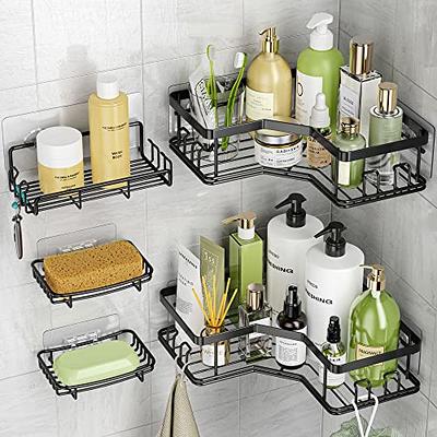 EUDELE Shower Caddy 5 Pack,Adhesive Shower Organizer for Bathroom