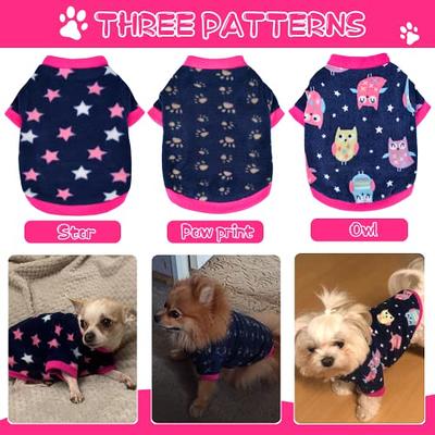 3 Pieces Dog Clothes for Small Dogs Girl Puppy Clothes Small Dog Clothes  Female XXS Dog Clothes Chihuahua Clothes Dog Clothes for Medium Dogs Yorkie